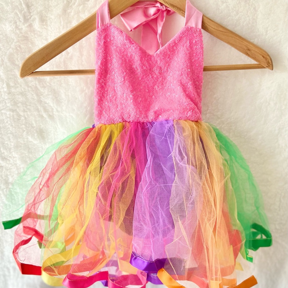 Backless Rainbow Unicorn Princess Dress / Costume